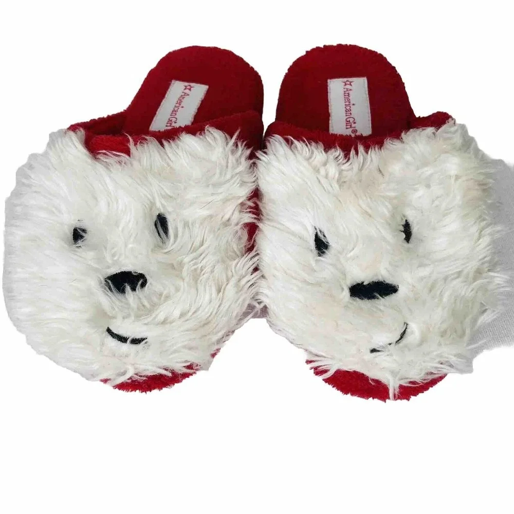 American Girl Doll Coconut Puppy Slippers - Girls Youth size Small 1-3